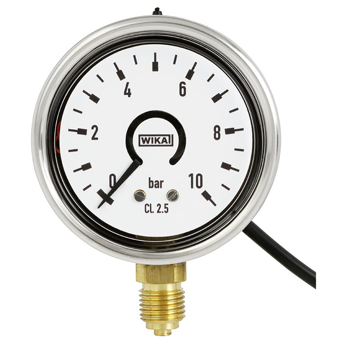 Model PGS25 Bourdon tube pressure gauge with electronic pressure switch